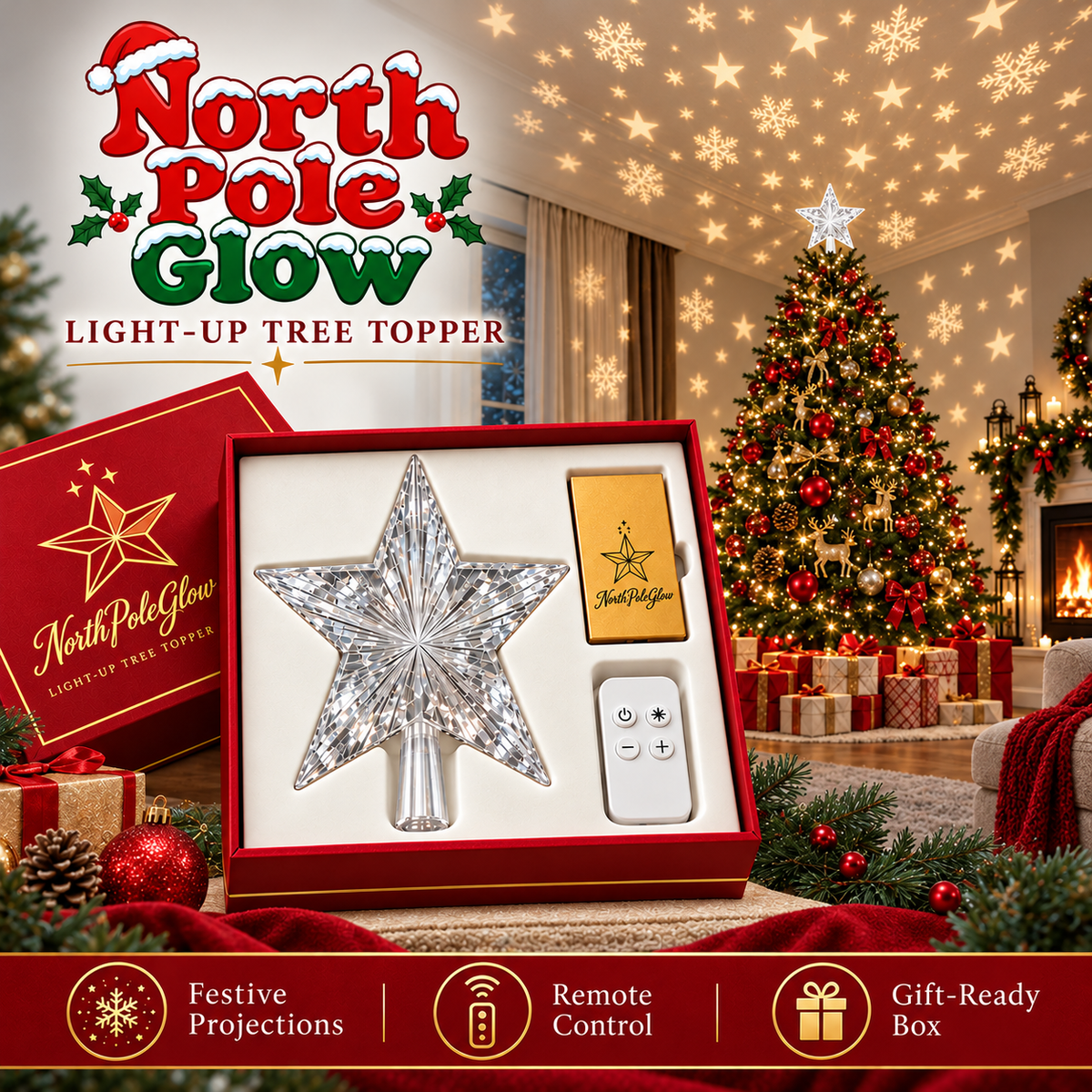 NorthPoleGlow™ Star Light Projector