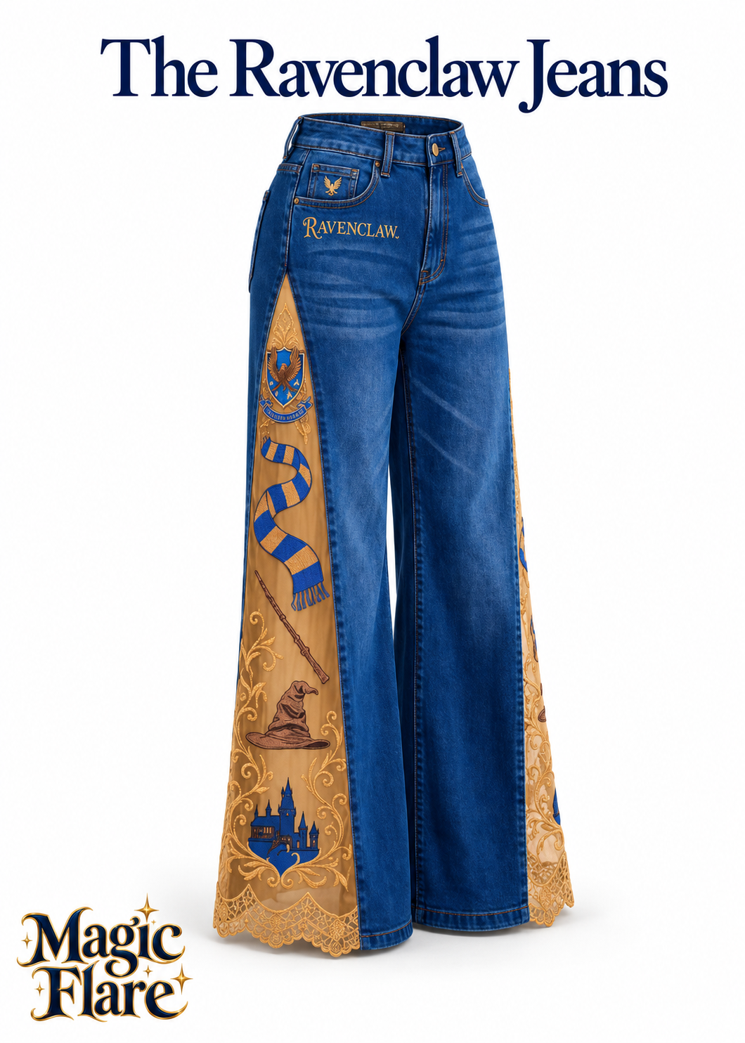 MagicFlare Lace-Slit Jeans